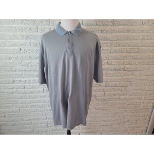 Gary Player Mens Shirt 3XLT Polo Short Sleeve Gray Blue Moisture Wicking GRA27E